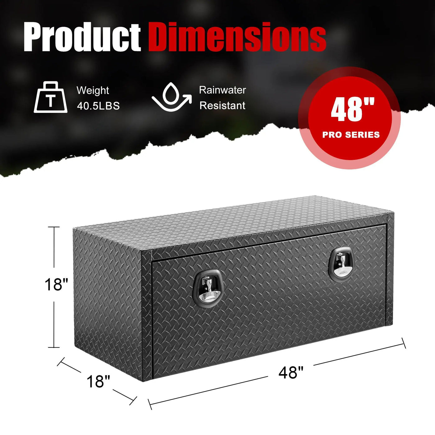 Pro Series Underbody Truck Tool Box Waterproof Storage Chest by HouseOfZazla