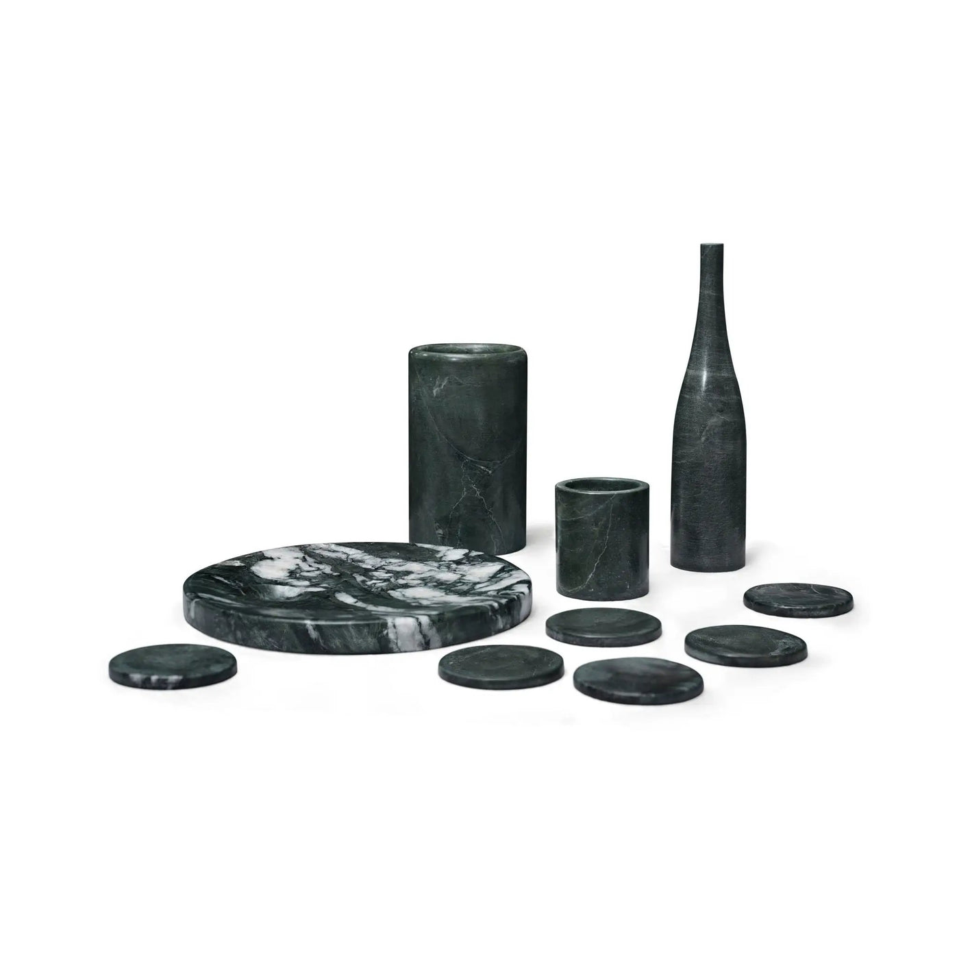 10 Pieces Luxury Natural Marble Dining Room Accessories Set by HouseOfZazla
