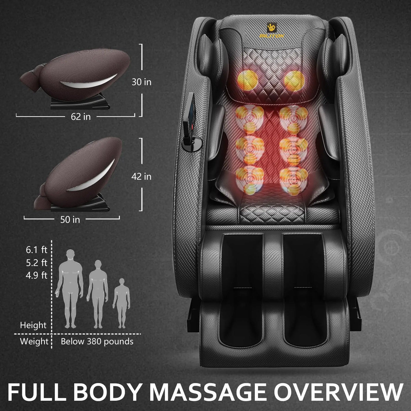 Massage Chair Recliner with Zero Gravity and Full Body Air Pressure by HouseOfZazla