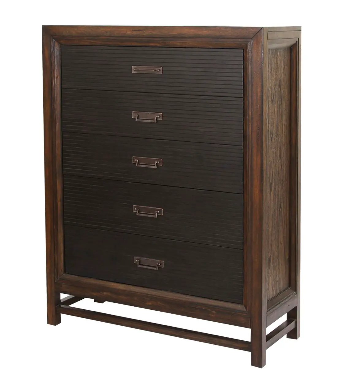 5 Drawer Chest, 2 Tone - Brown by HouseOfZazla
