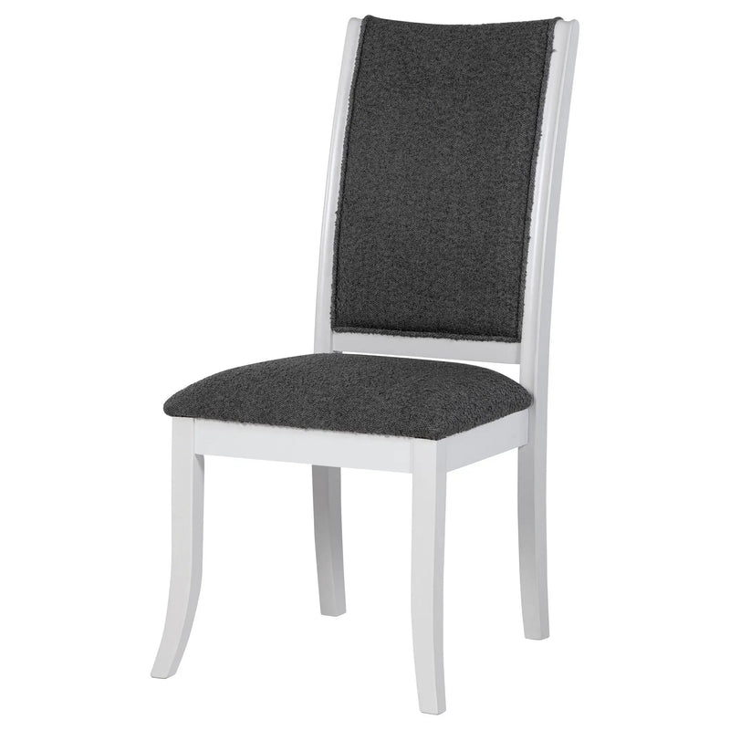 Judd Upholstered Dining Side Chair Pearl White (Set of 2) by Unique Piece Furniture