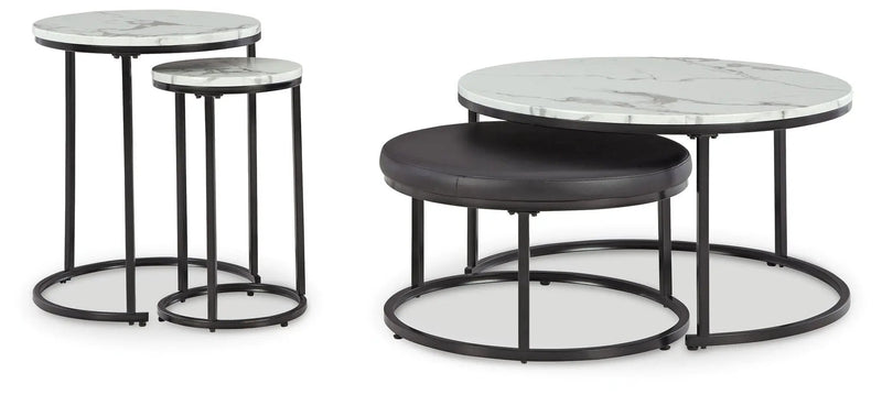 Jusmour - Occasional Nesting Table (Set of 4) - Black / White by Unique Piece Furniture