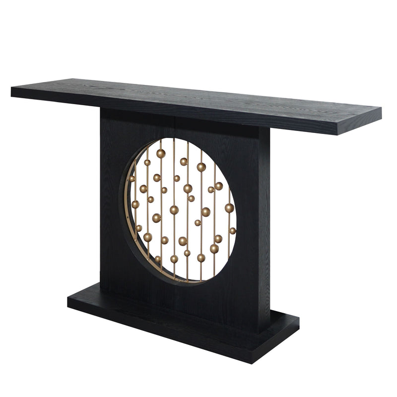 Console Table with Circular Art Decor for Living Room - Multi, photo 4 of 14