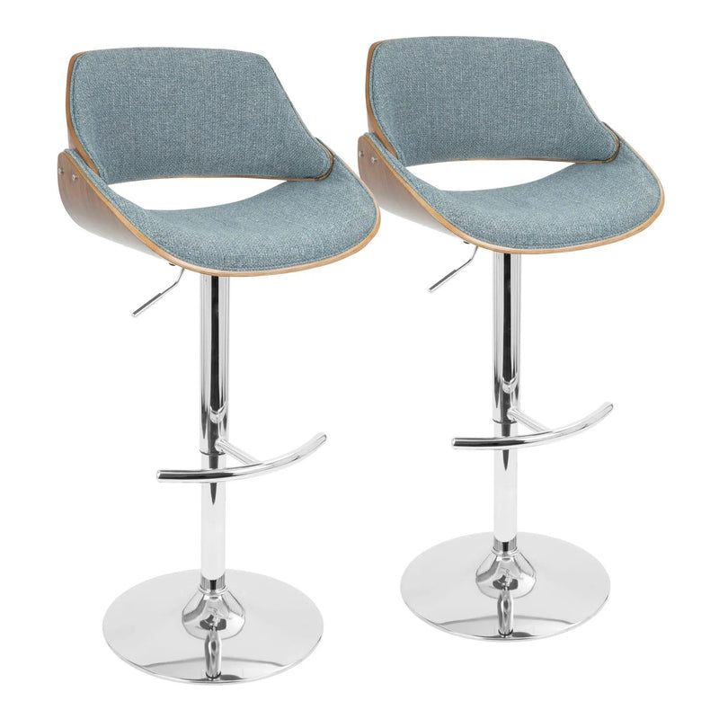 Fabrizzi - Mid Century Modern Adjustable Barstool With Swivel (Set of 2) by Unique Piece Furniture