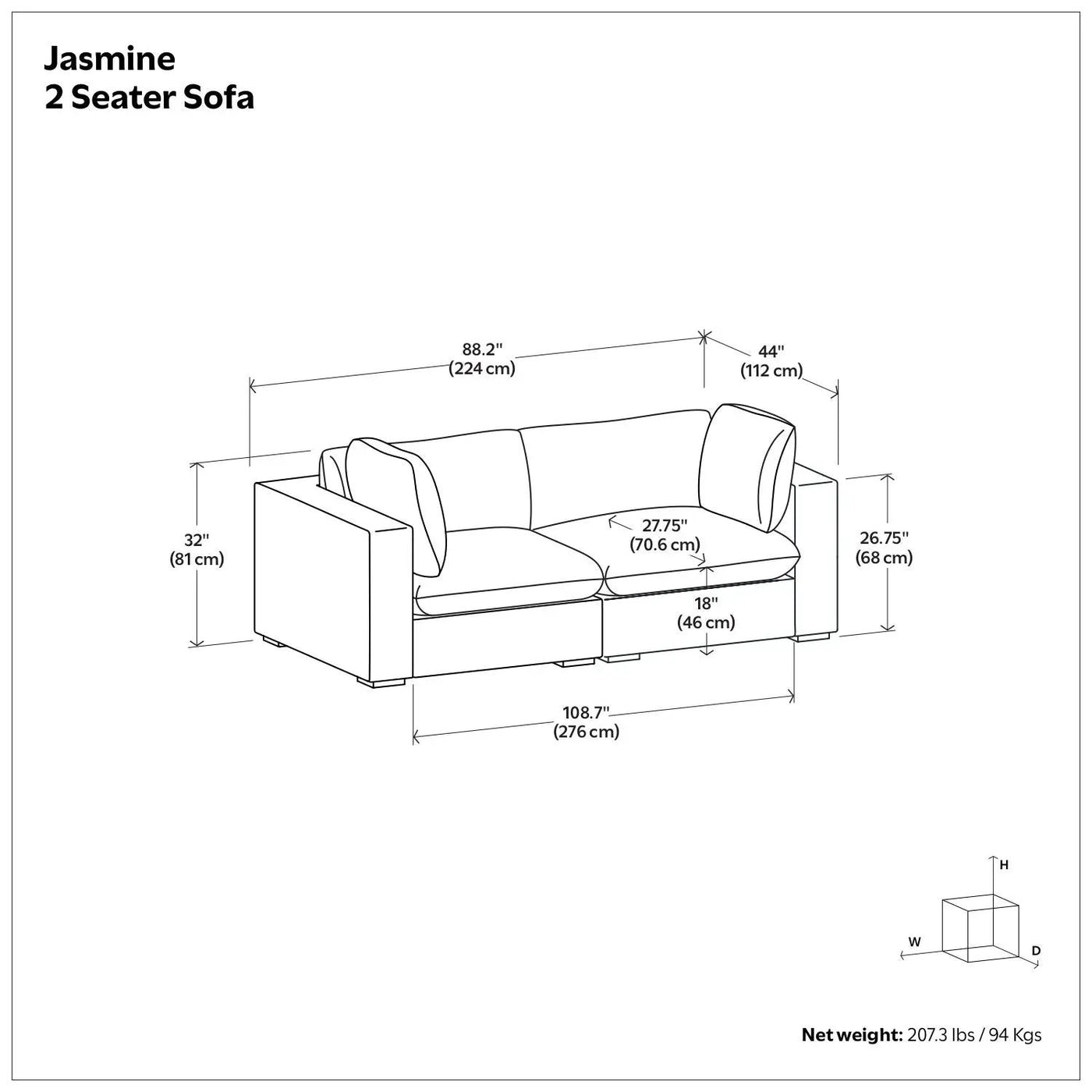 Jasmine - Handcrafted Sofa by HouseOfZazla