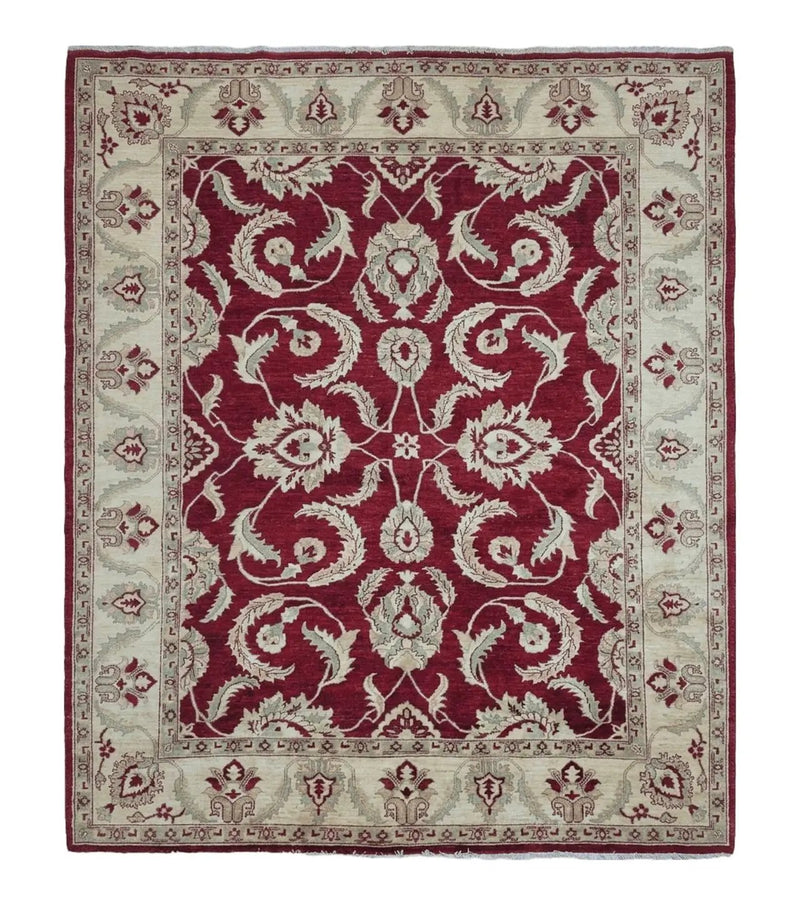8' X 10' Vintage Fine Handmade Peshawar Agra Chobi Rug by Jewel Rugs