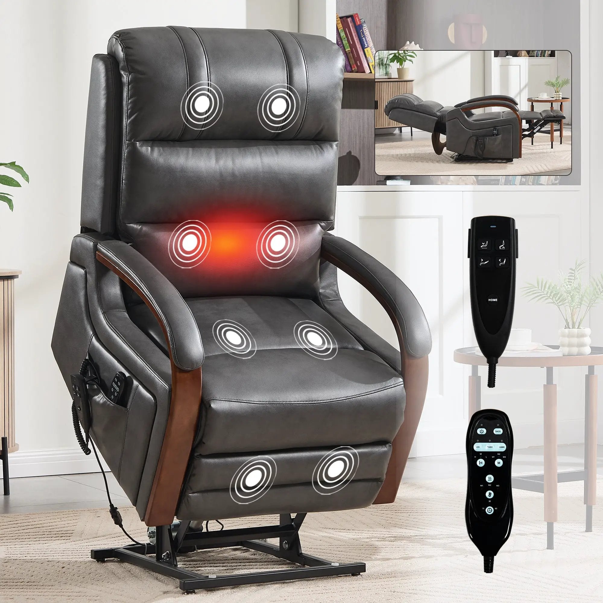 Power Dark Recliner Chair by HouseOfZazla
