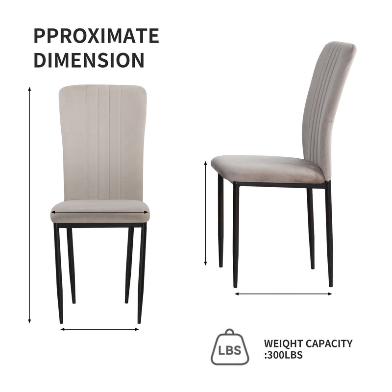 Velvet Dining Chairs For Dining Room (Set of 4) by HouseOfZazla