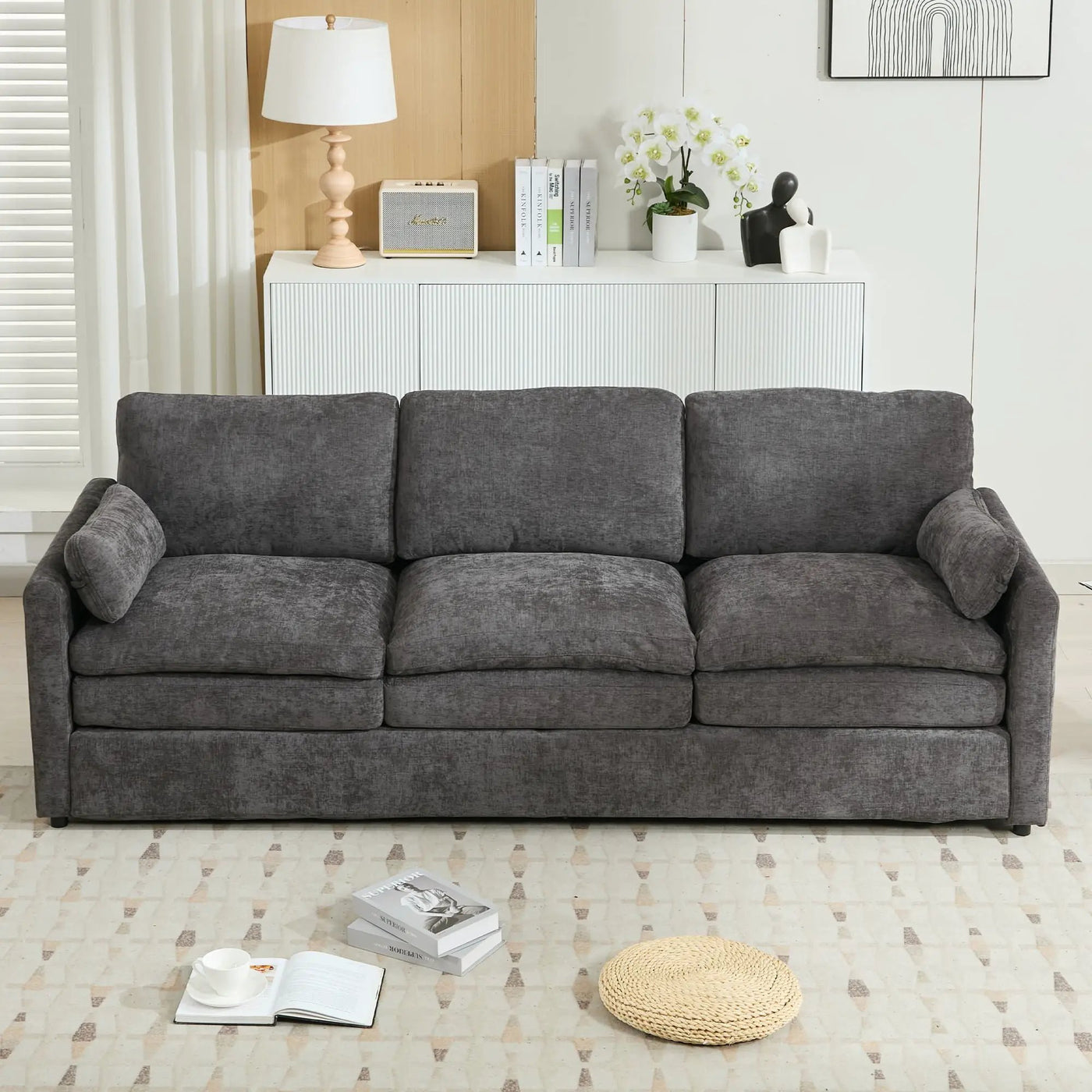 Cozy Upholstered 3 Seater Sofa Cushion For Living Room by HouseOfZazla