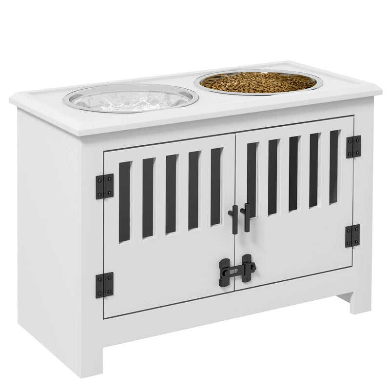PawHut Large Elevated Dog Bowls with Storage Cabinet by HouseOfZazla