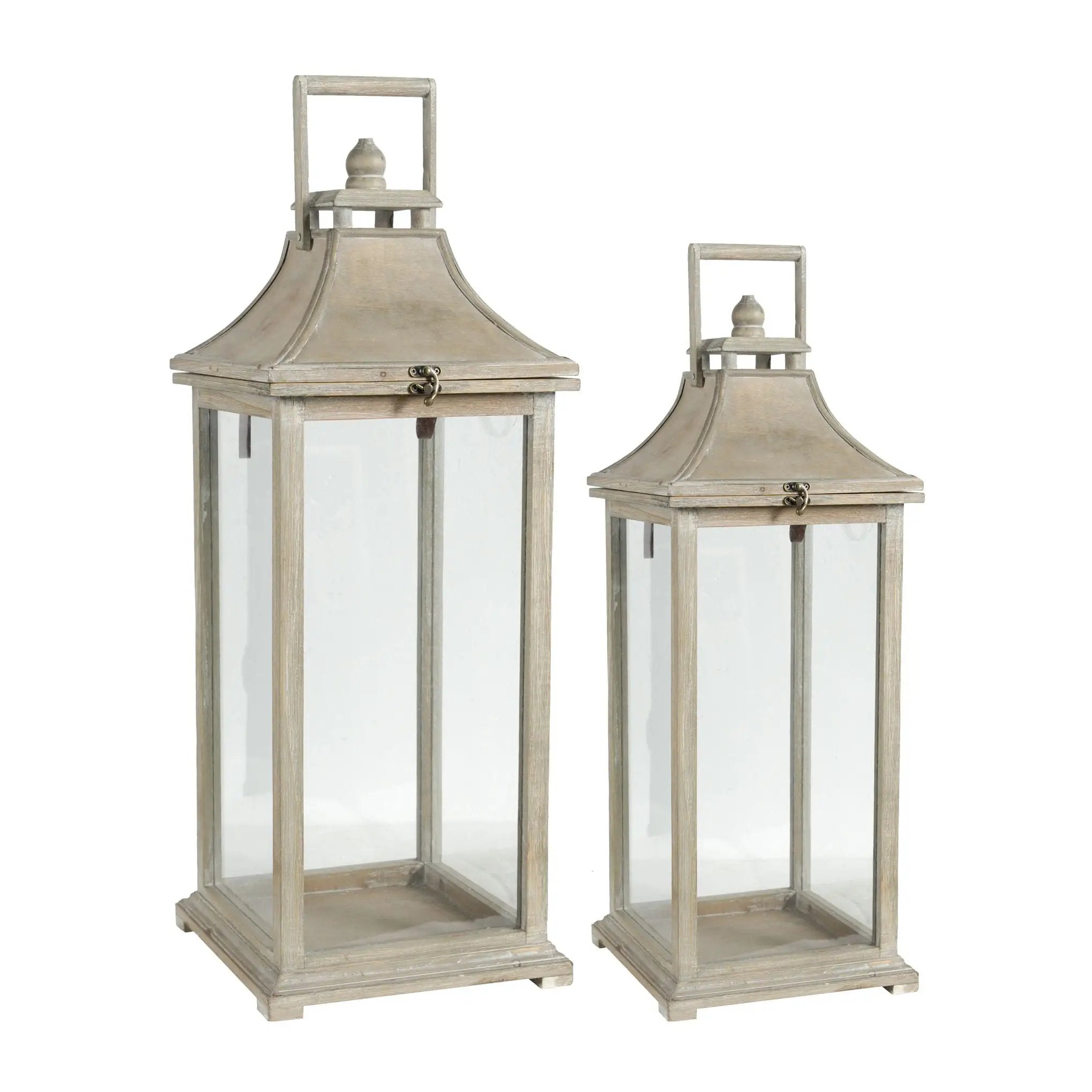 Candle Lantern Decorative, Hurricane Lantern Holder Decor For Indoor Outdoor, Home Garden Wedding - Ivory by Unique Piece Furniture