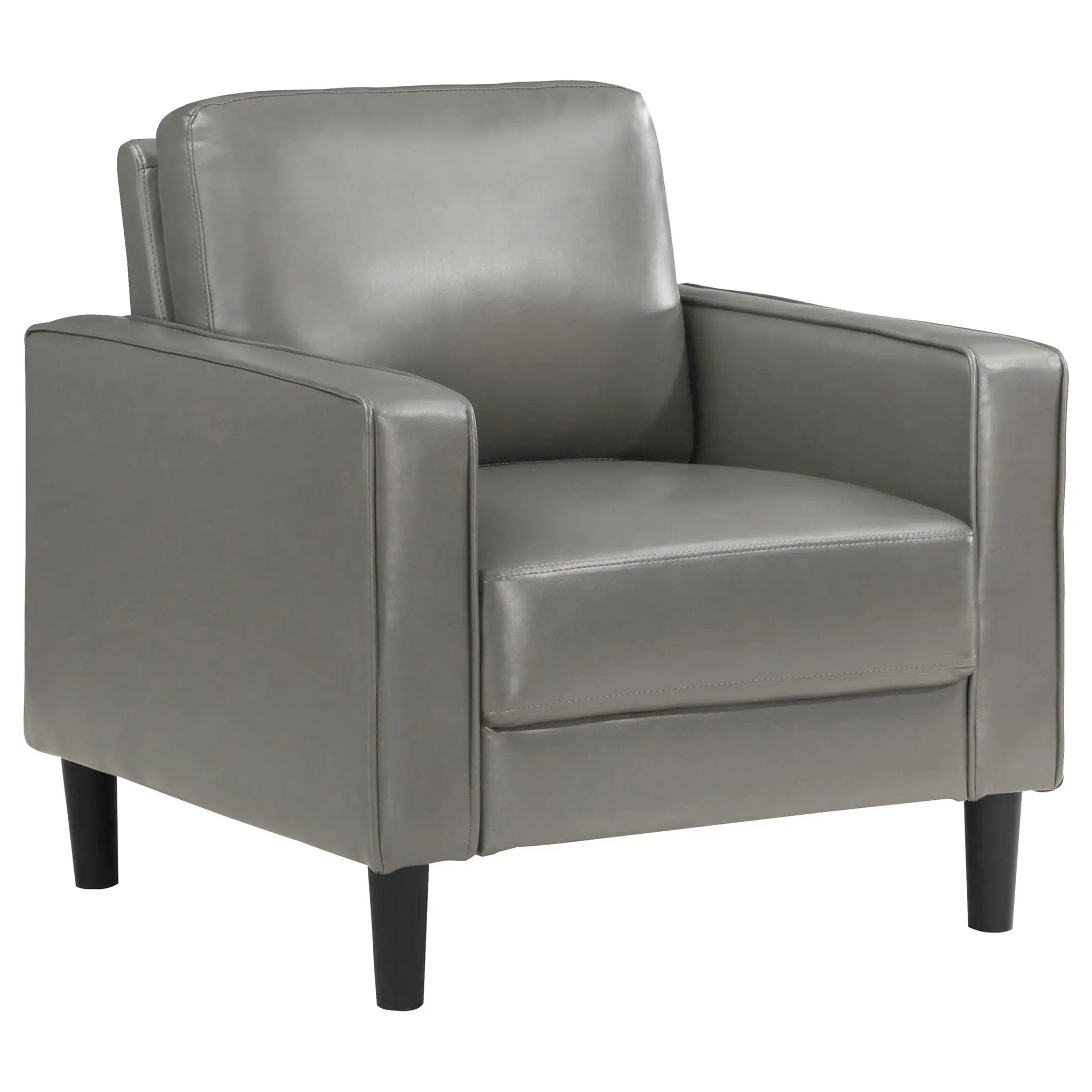 Ruth Upholstered Track Arm Accent Chair Grey by Unique Piece Furniture