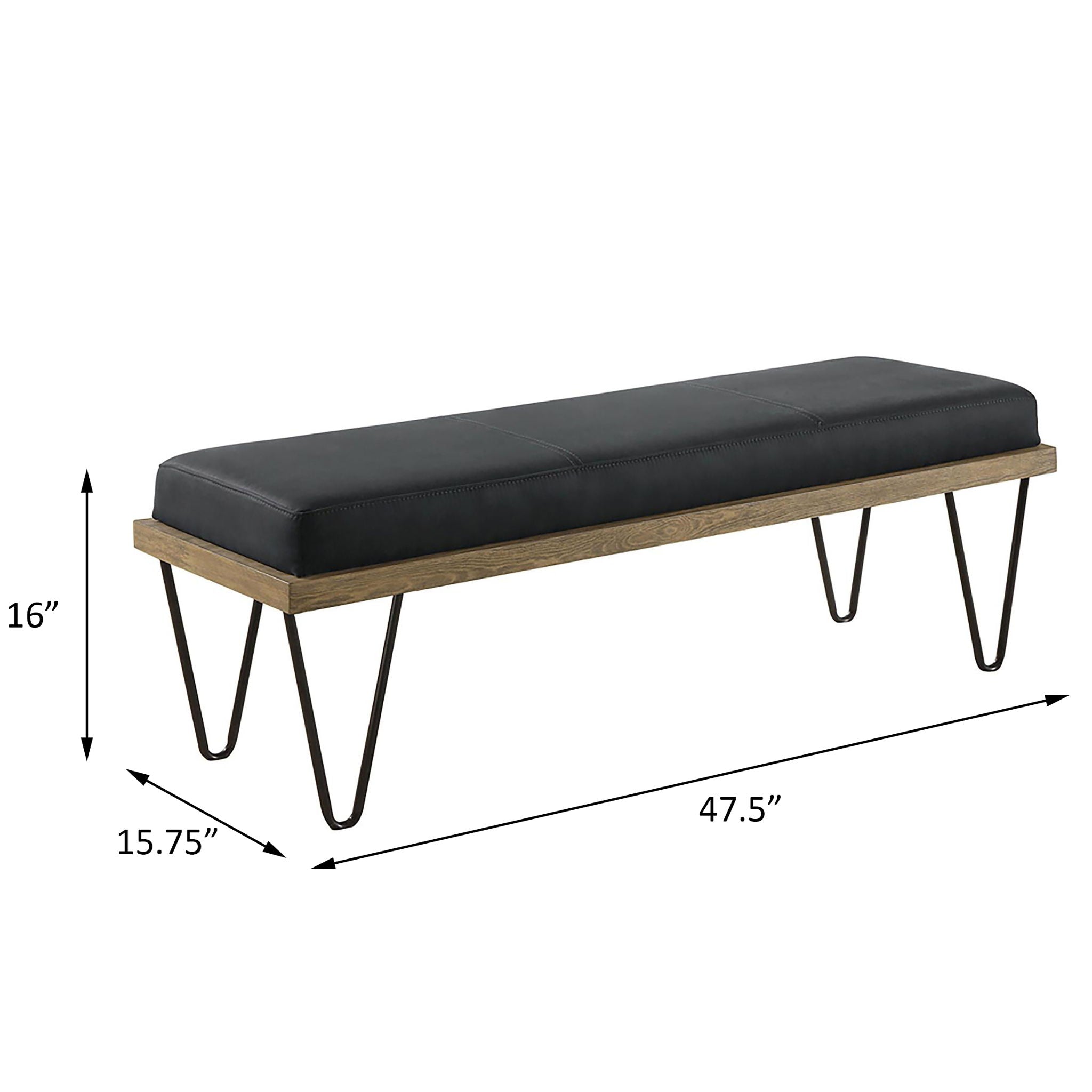 Upholstered Bench - Dark Blue by HouseOfZazla