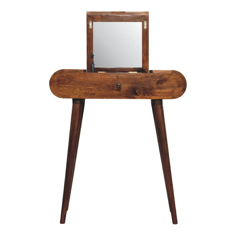 Solid Wood Mini Round Chestnut Fold Vanity by HouseOfZazla