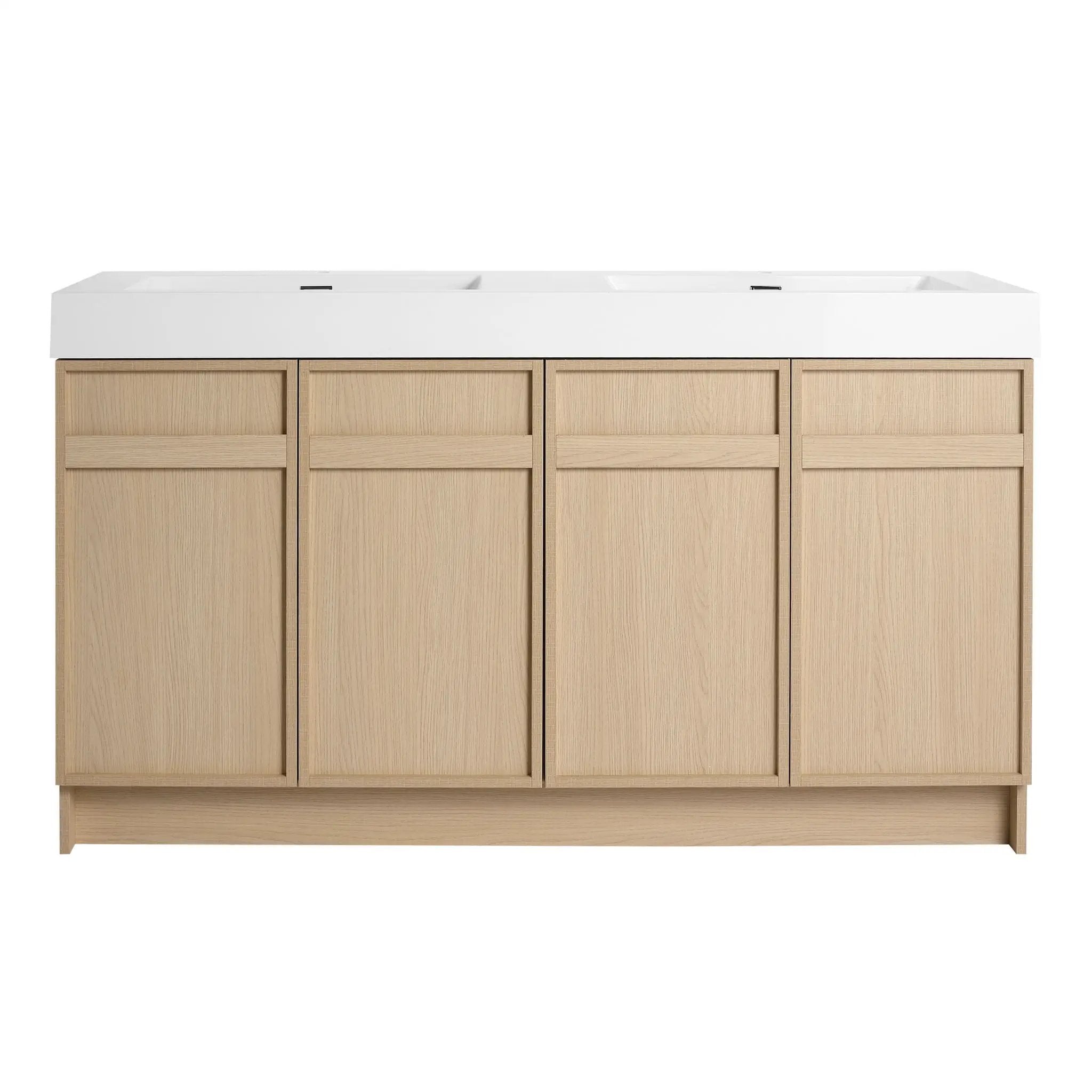 Freestanding Bathroom Vanity With Resin Sink & Soft Close Cabinet Doors by Unique Piece Furniture