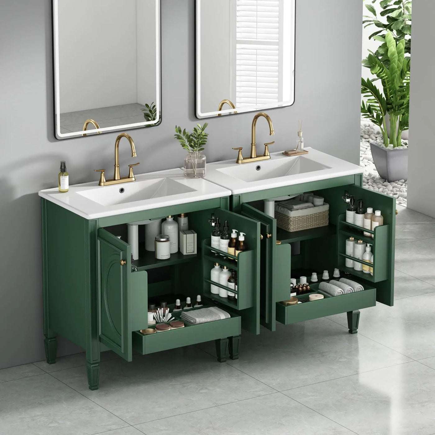 Bathroom Vanity With Sink With 2 Doors And Adjustable Shelf by HouseOfZazla