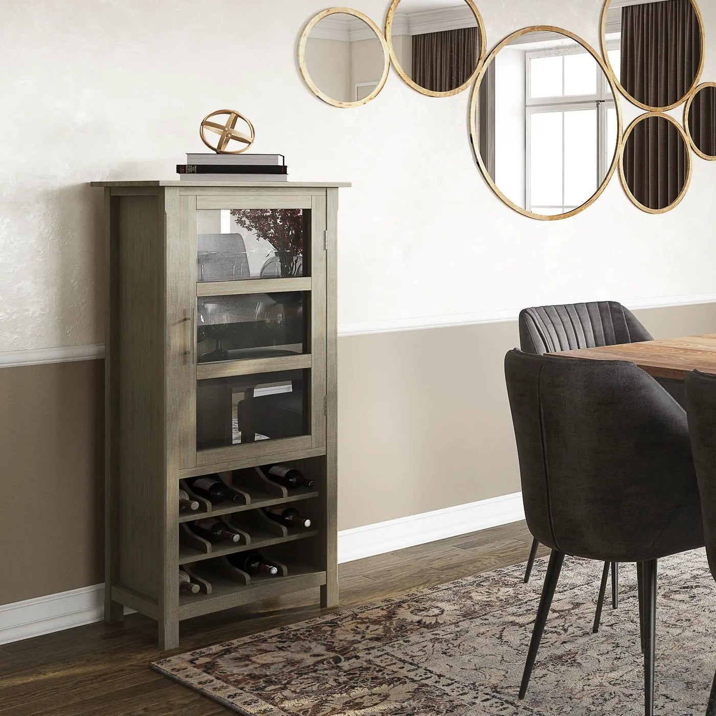 Avalon - High Storage, Wine Rack Cabinet by HouseOfZazla