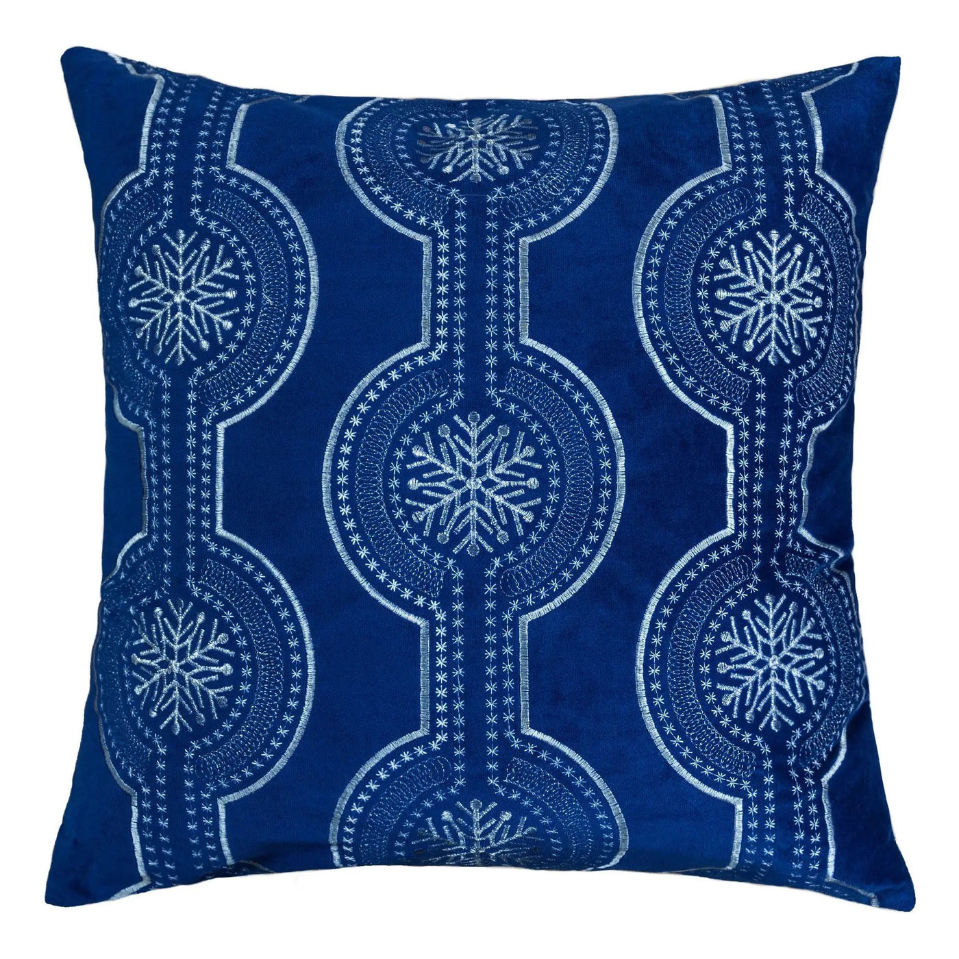 Holiday Throw Pillow With Snowflake Embroidery by HouseOfZazla