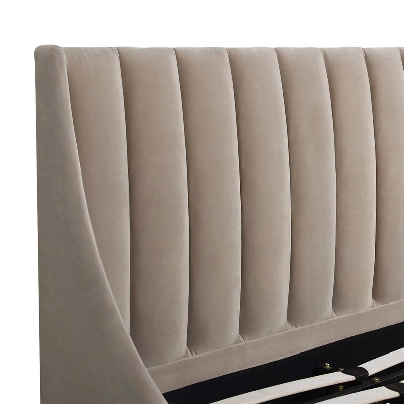 Aspen - Vertical Tufted Modern Headboard Platform Bed Set by HouseOfZazla