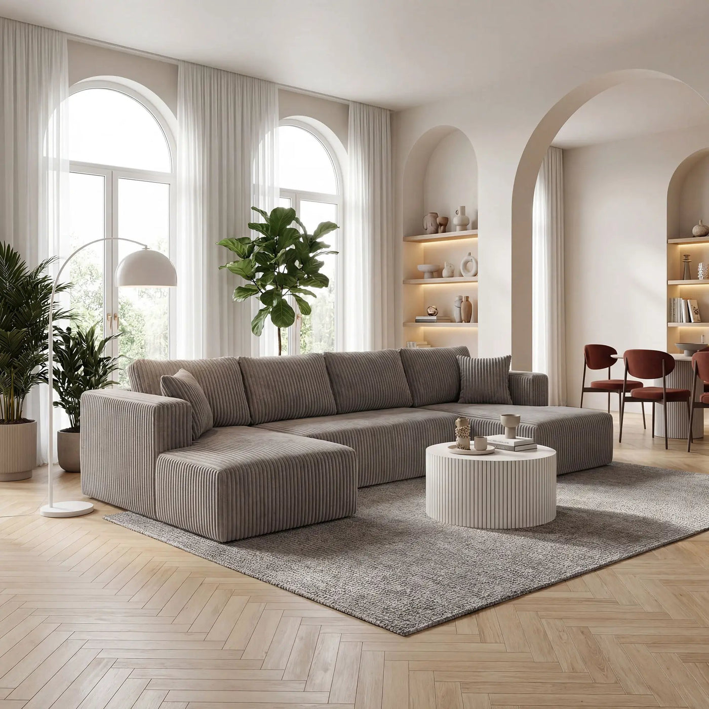 U-Shape Modular Sectional Sofa For Living Room by HouseOfZazla