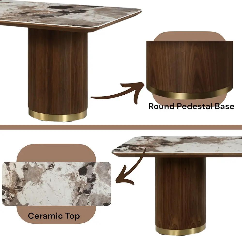 Willene - Dining Table With Ceramic Top by Unique Piece Furniture
