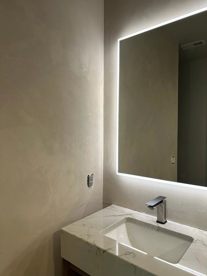 Zeek 60"x36" Backlit LED Rectangular Bathroom Wall Mirror For Double Vanity MA6036 by ZEEK