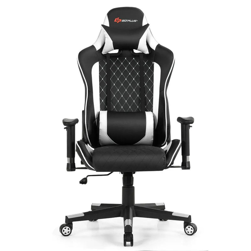Massage Gaming Chair with Lumbar Support and Headrest by DirectDeals