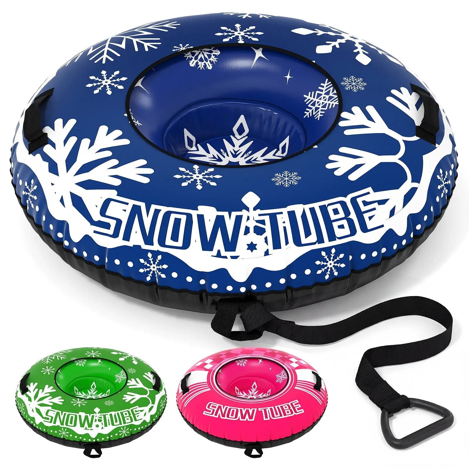 42" Heavy-duty Inflatable Snow Tube with Detachable Tow Strap by DirectDeals