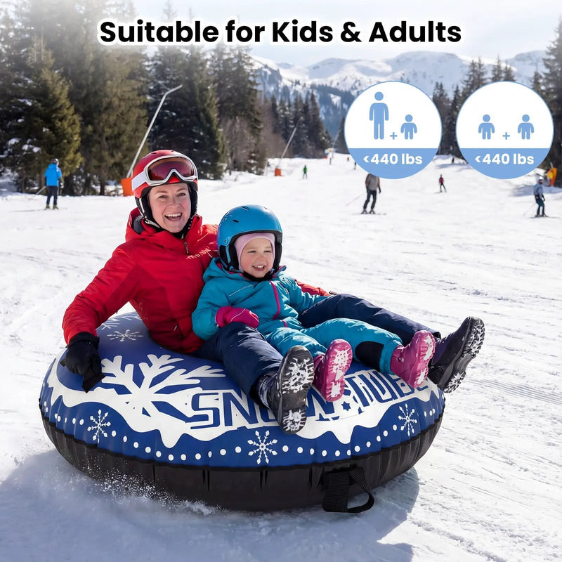 42" Heavy-duty Inflatable Snow Tube with Detachable Tow Strap by DirectDeals