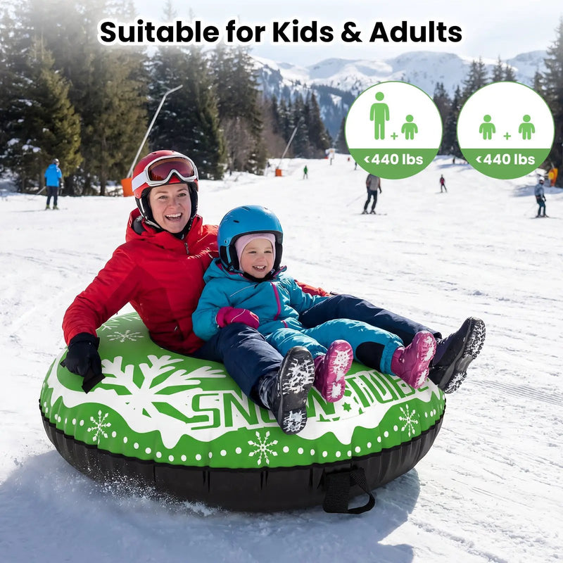 42" Heavy-duty Inflatable Snow Tube with Detachable Tow Strap by DirectDeals