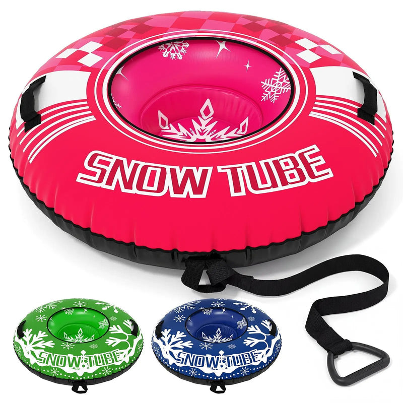 42" Heavy-duty Inflatable Snow Tube with Detachable Tow Strap by DirectDeals