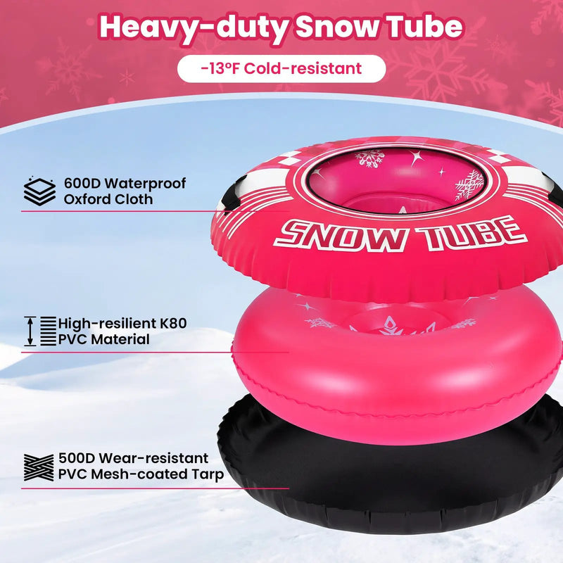42" Heavy-duty Inflatable Snow Tube with Detachable Tow Strap by DirectDeals