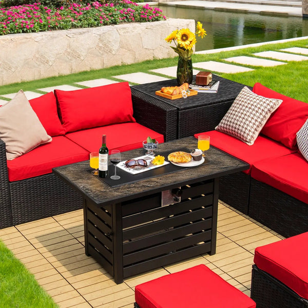 42 Inch 50000 BTU Propane Fire Pit Table with Ore Powder Surface, photo 2 of 8