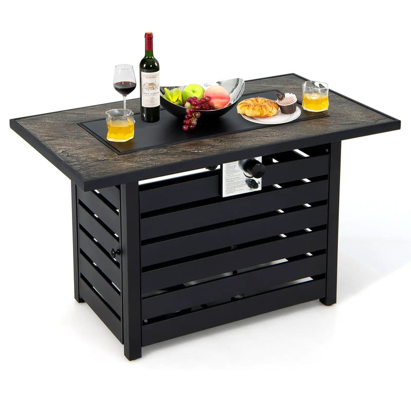 42 Inch 50000 BTU Propane Fire Pit Table with Ore Powder Surface by DirectDeals