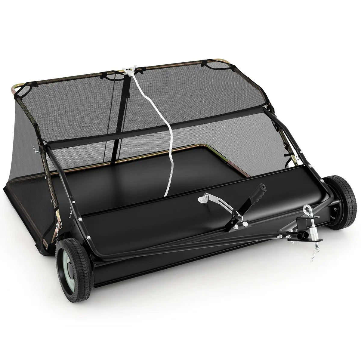 42 Inch Tow-Behind Lawn Sweeper with 26/27 Cu.FT Hopper Bag by DirectDeals