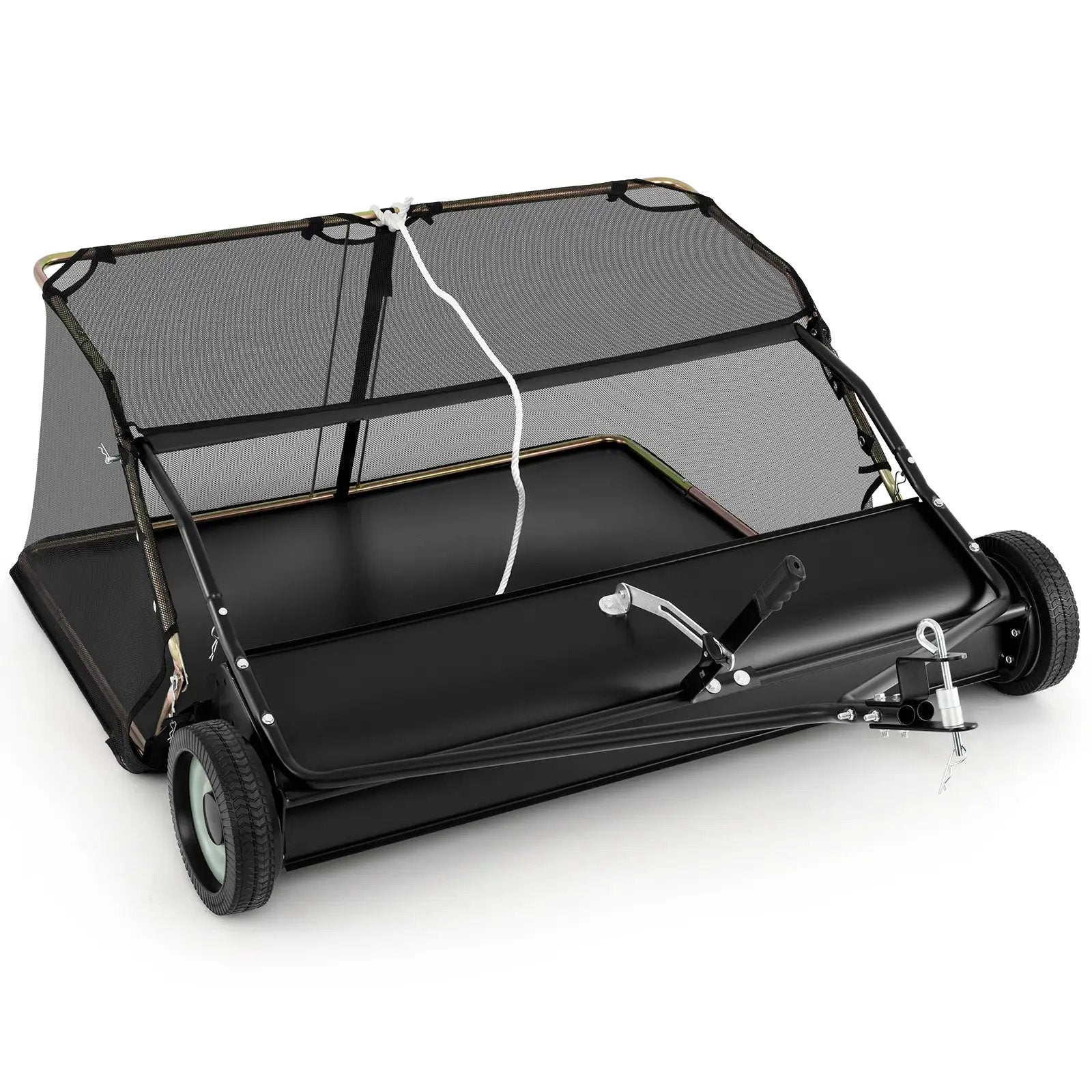 42 Inch Tow-Behind Lawn Sweeper with 26/27 Cu.FT Hopper Bag by DirectDeals