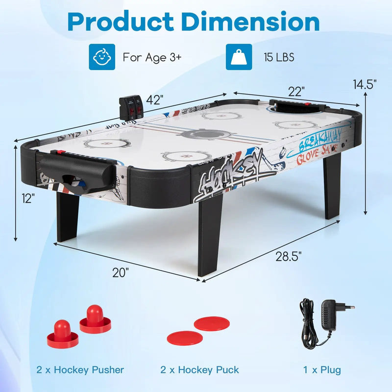 42 Inch Air Powered Hockey Table Top Scoring 2 Pushers by DirectDeals