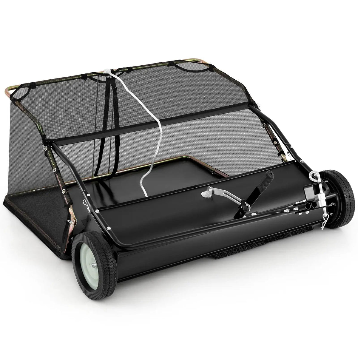 42 Inch Tow-Behind Lawn Sweeper with 26/27 Cu.FT Hopper Bag by DirectDeals