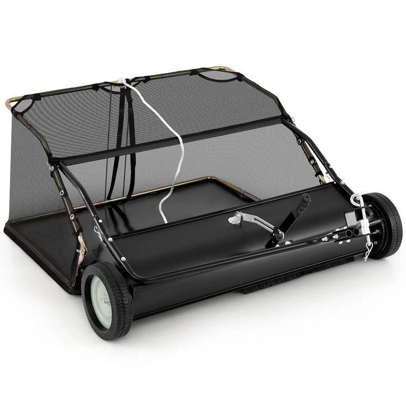 42 Inch Tow-Behind Lawn Sweeper with 26/27 Cu.FT Hopper Bag by DirectDeals