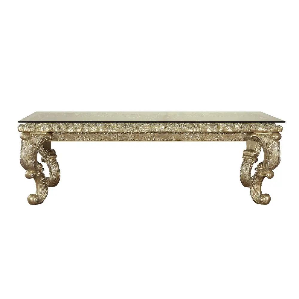 Vatican - Dining Table - Champagne Silver by Unique Piece Furniture