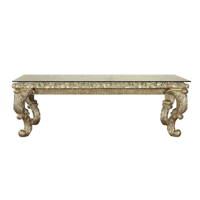 Vatican - Dining Table - Champagne Silver by Unique Piece Furniture