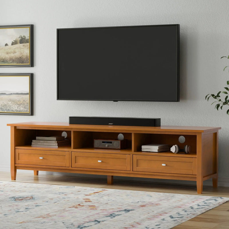 Warm Shaker - Handcrafted Low TV Media Stand by HouseOfZazla