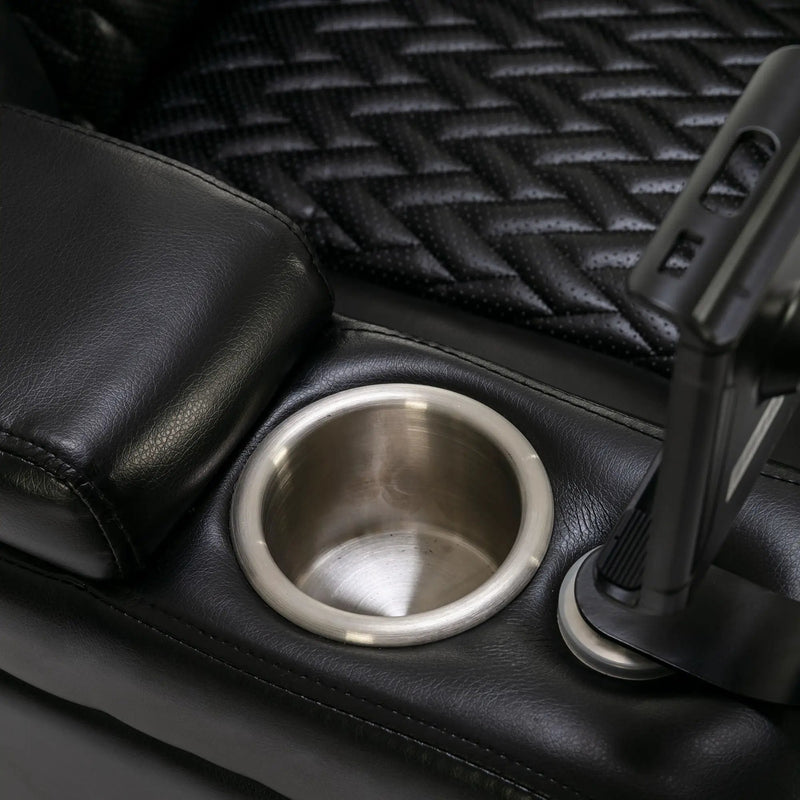 270 Degree Swivel Power Recliner With Tray Table, Phone Holder, Cup Holder, USB Port by HouseOfZazla
