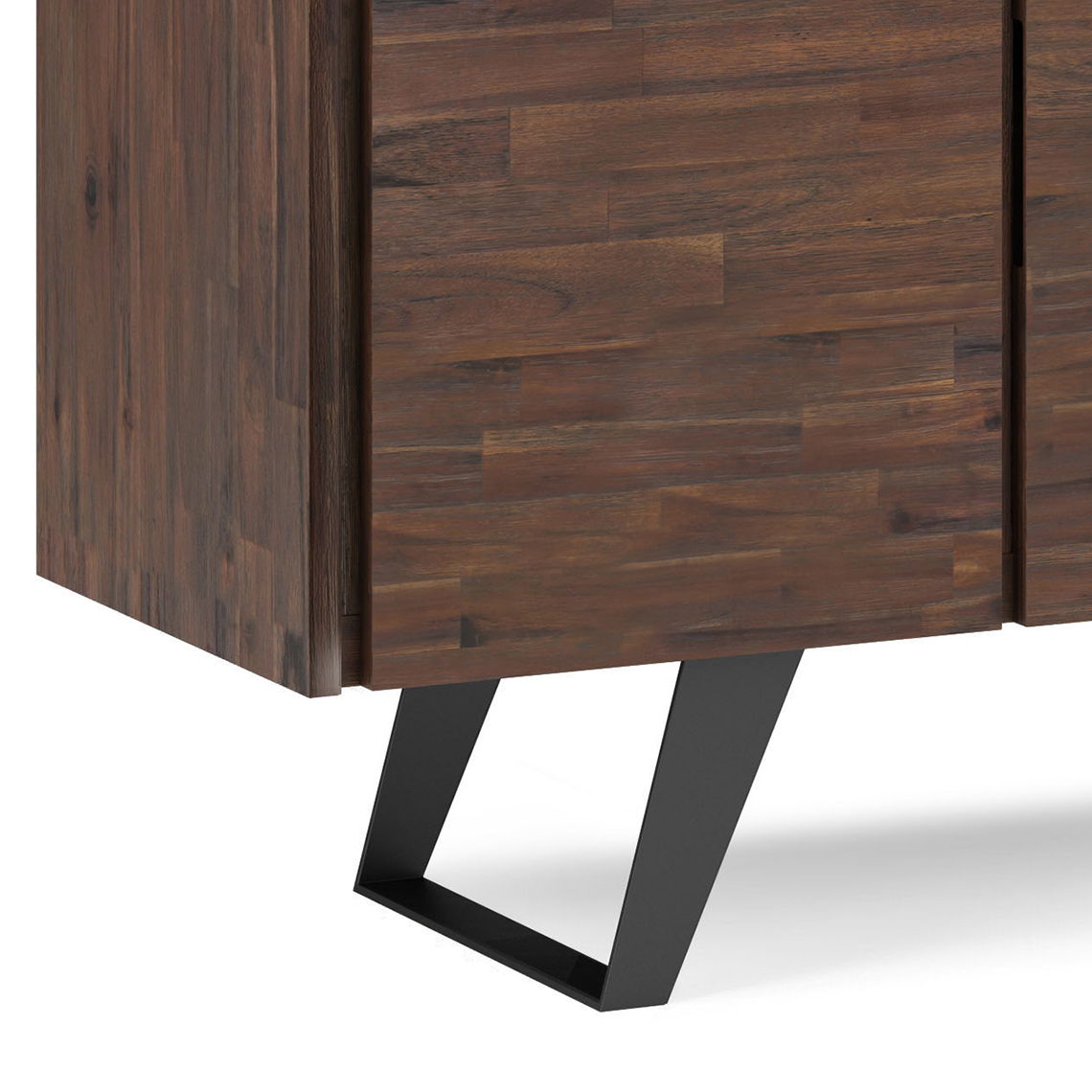 Lowry - Large 4 Door Sideboard Buffet - Distressed Charcoal Brown by HouseOfZazla