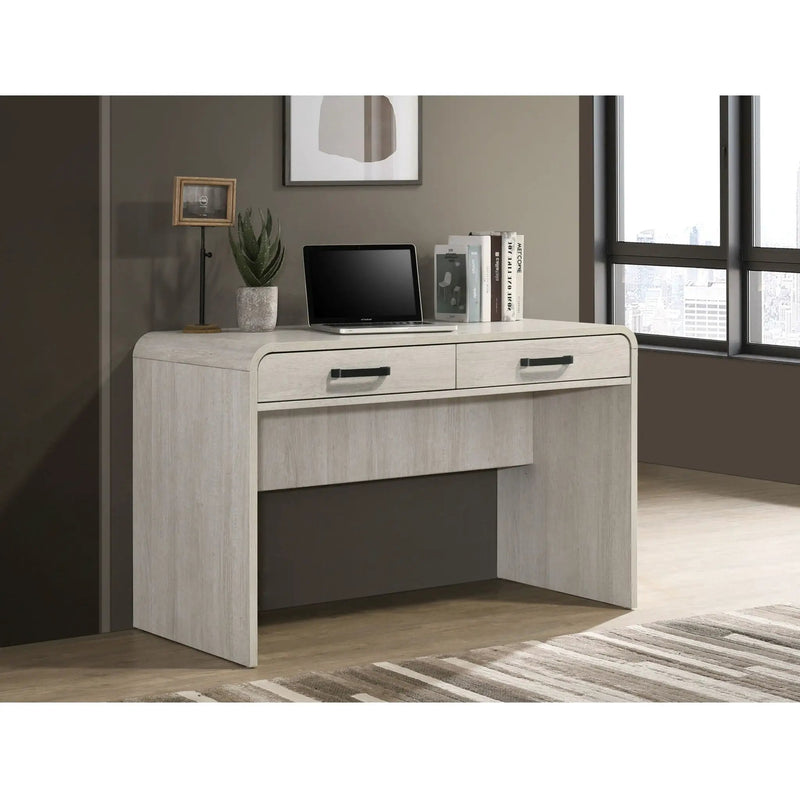 Writing Desk With Dual Drawers, Home Office Furniture - Antique White by HouseOfZazla