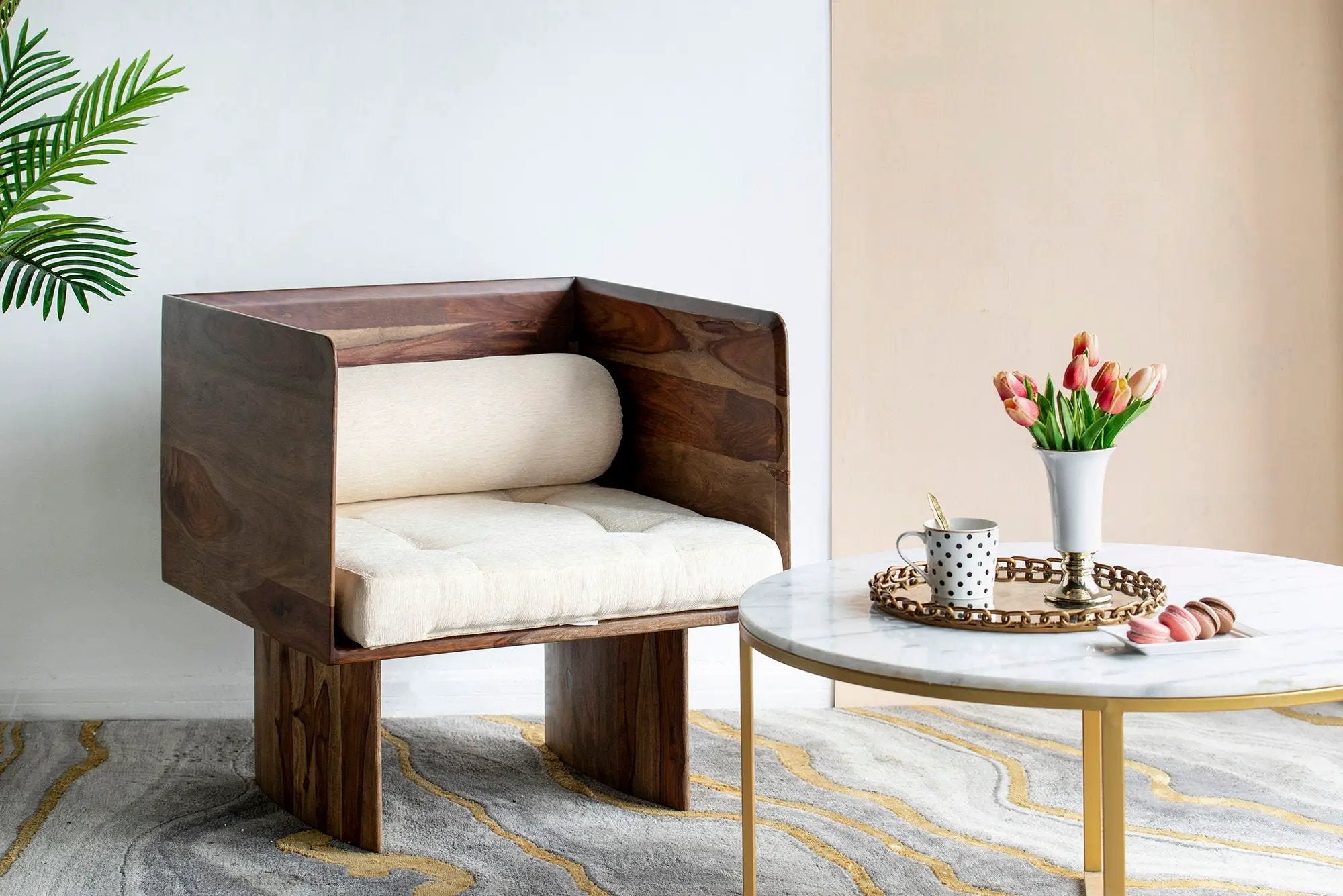 Wooden Sofa - Brown by HouseOfZazla