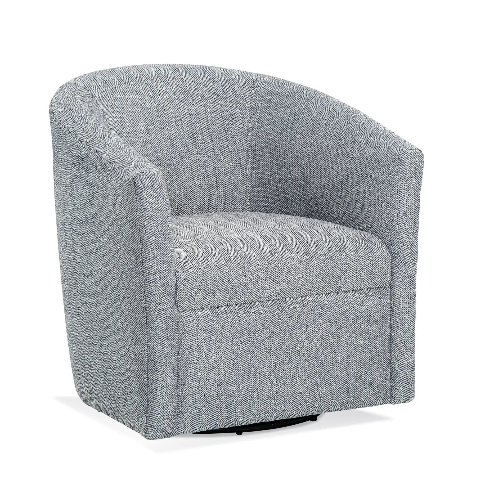 Lainey - Swivel Barrel Chair With 360 Degree Rotation by HouseOfZazla