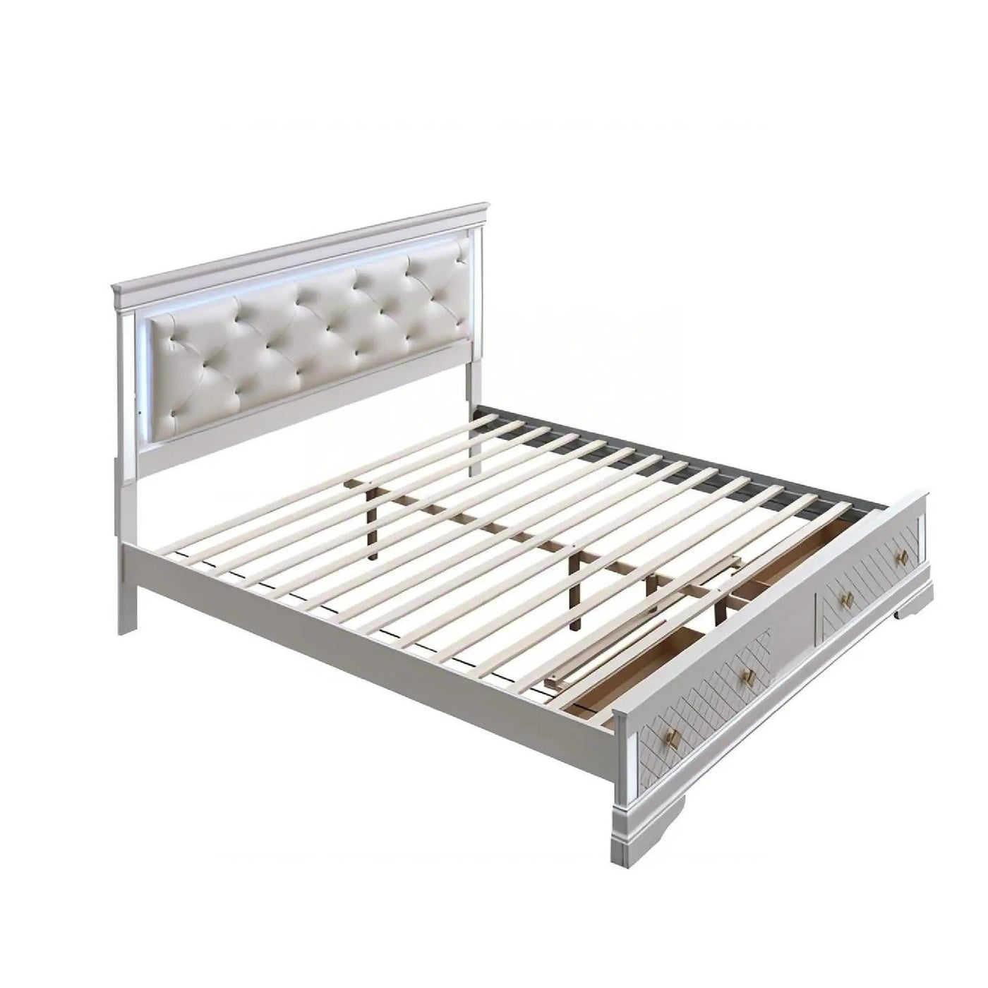 Verona - Bed With LED Accent Lighting, 2 Drawers by HouseOfZazla