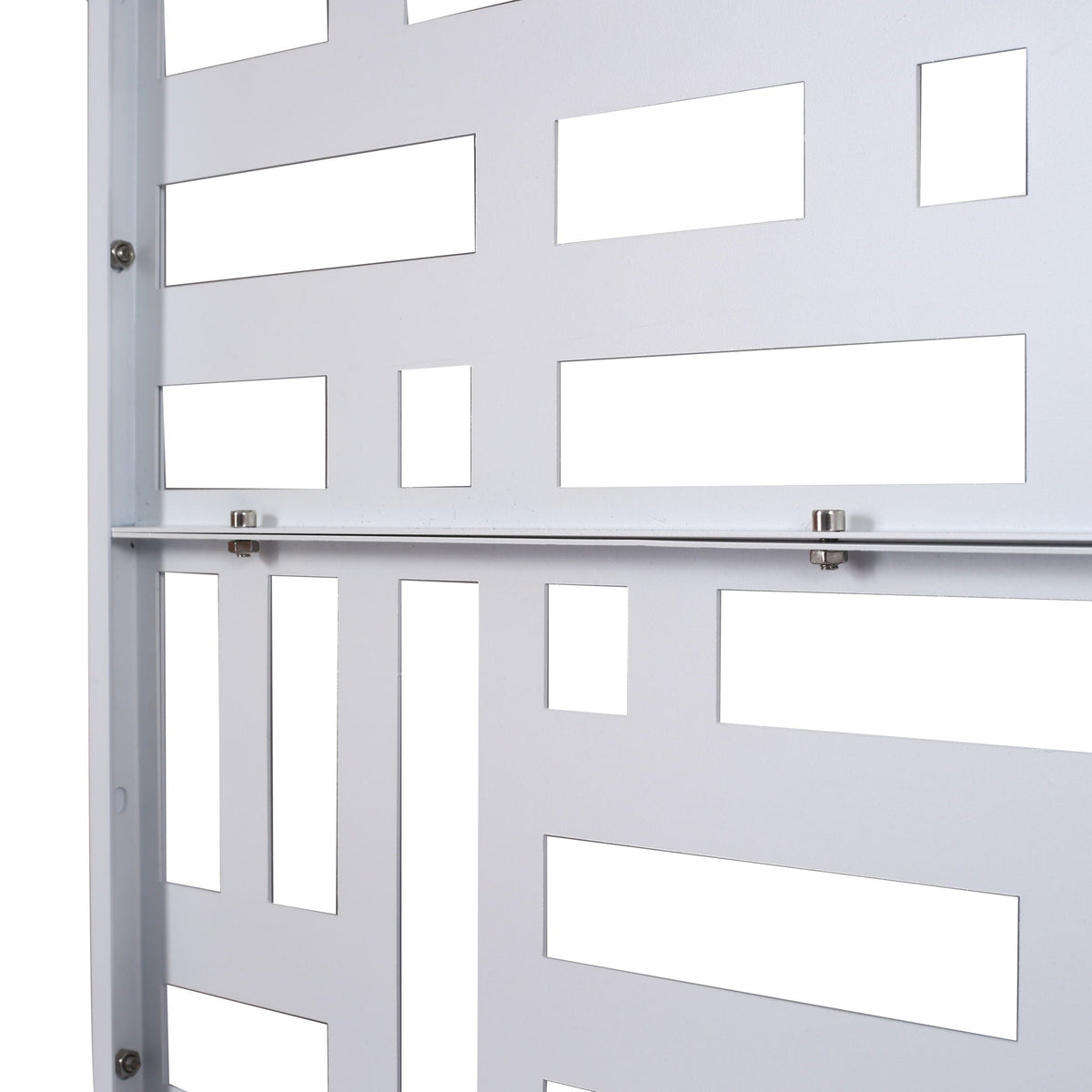Freestanding Metal Privacy Screen Room Divider with Durable Design - Black, White, or Dark Brown, photo 9 of 40