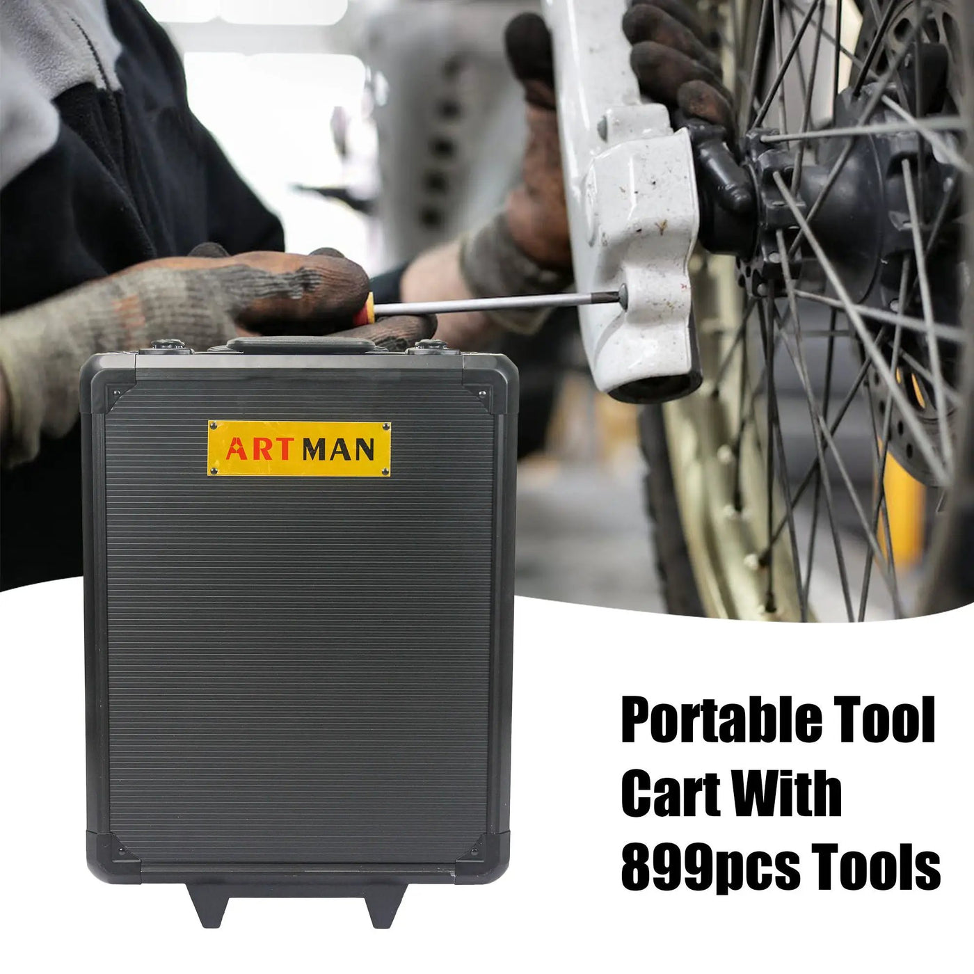 899 Piece Home Repair Tool Set With Rolling Plastic Toolbox, 4 Drawers, General Household Maintenance Kit by HouseOfZazla